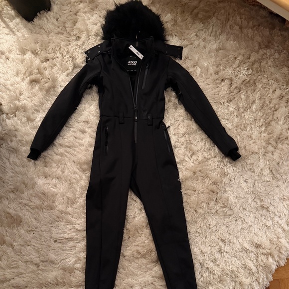 ASOS 4505 Ski belted ski suit with slim kick leg and faux fur hood NWT - Picture 3 of 7